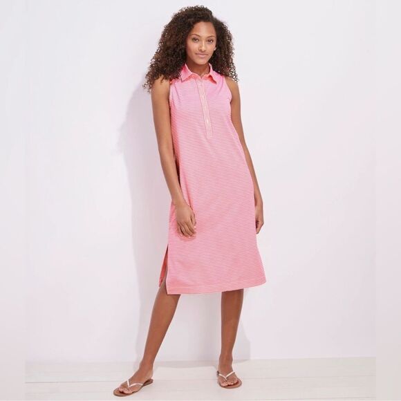 Vineyard Vines Striped Sleeveless Midi Margo Dress NEW Size XS Pink - Picture 4 of 11